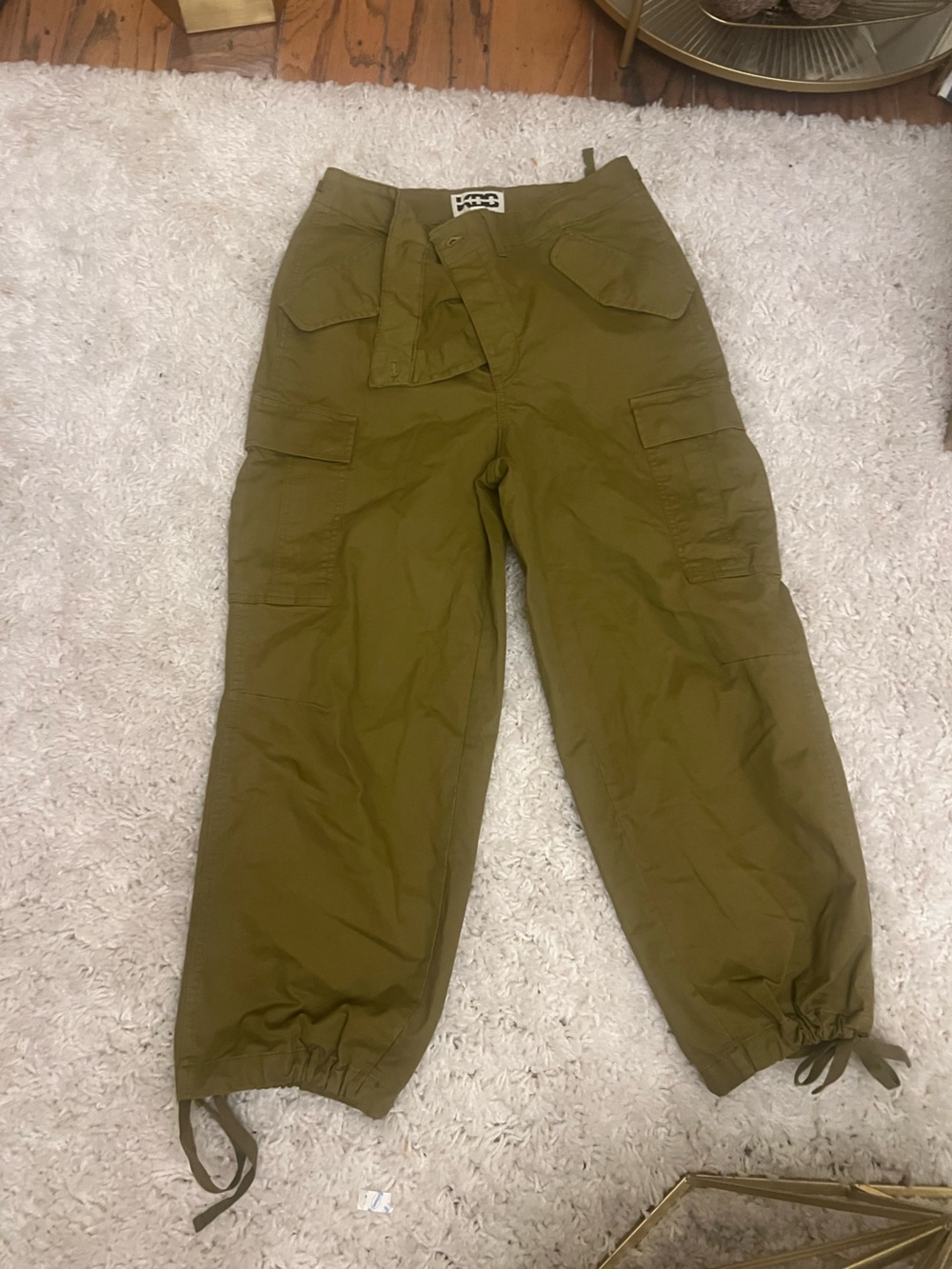 Olive Green Women's Cargo Joggers - Unbranded
